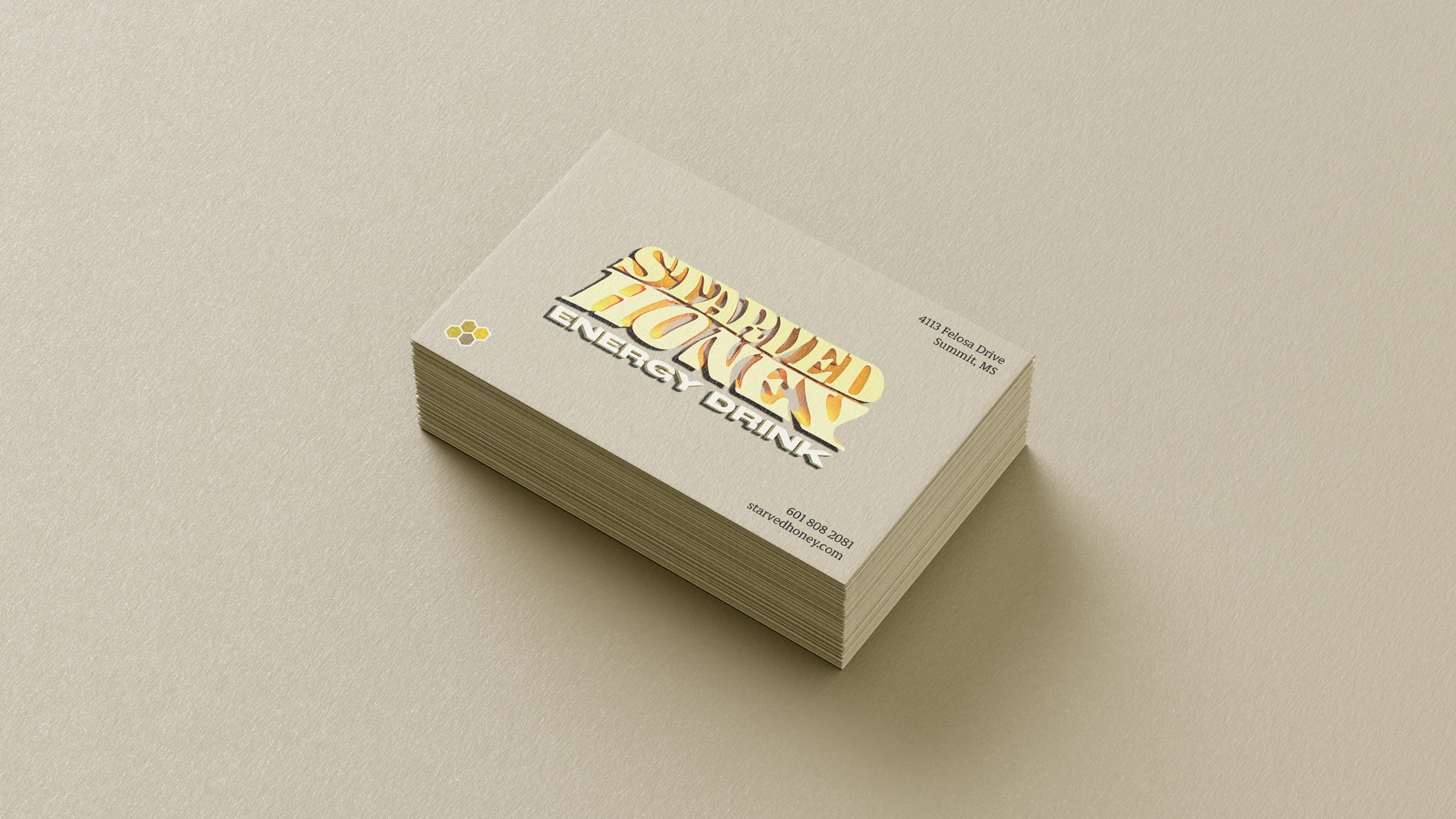 Starved Honey Energy Drink Brand Card (16×9)